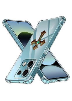 Husa Antisoc pentru Xiaomi Redmi Note 14S - AirBag TPU, Colțuri Ranforsate - Cross Smarald