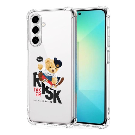 Husa Antisoc pentru Samsung Galaxy S25 Plus, AirBag PRO, Clear, Risk Taker