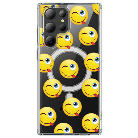 Husa personalizata pentru Samsung Galaxy S24 Ultra, MagSafe Atasare Magnetica, Winking Face With Tongue