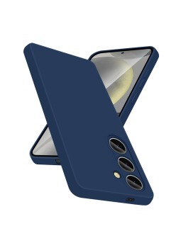 Husa pentru Samsung Galaxy S25 - SoftFlex, Microfibra in interior, Navy Blue