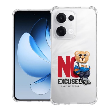Husa Antisoc pentru Oppo Reno13, AirBag PRO, Clear, No Excuses