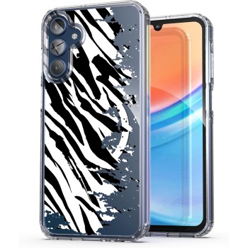 Husa pentru Samsung Galaxy A15 4G, Atasare Magnetica, MagSafe, Pattern Skin 16, Clear