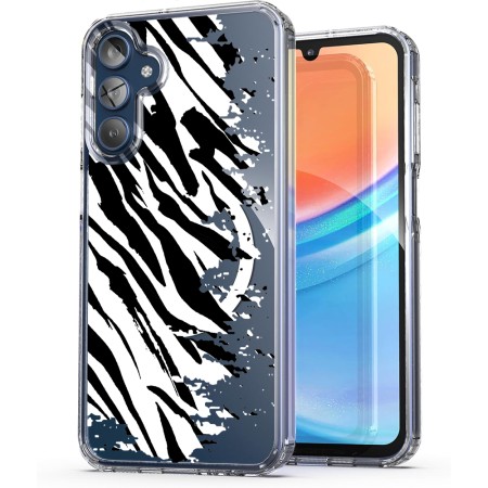 Husa pentru Samsung Galaxy A15 4G, Atasare Magnetica, MagSafe, Pattern Skin 16, Clear