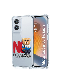 Husa Antisoc pentru Motorola Edge 50 Fusion, AirBag PRO, Clear, No Excuses