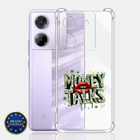Husa Antisoc pentru Xiaomi Poco M7 Pro 5G - AirBag TPU, Colțuri Ranforsate - Money Talks 