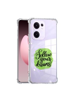 Husa Antisoc pentru Oppo Reno13 F, AirBag PRO, Clear, Follow Your Dreams