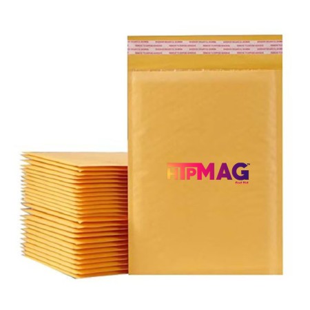 Plic Antisoc Personalizat cu LOGO F16 – 240 x 350 + 40 mm, Maro, 25.3g, Hartie Kraft cu Bule, Autoadeziv, Printare 3D Relief