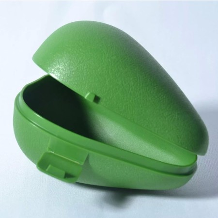 Cutie Depozitare Alimente din Plastic, Model Avocado, 8.4x8.4x12.3 cm, Verde