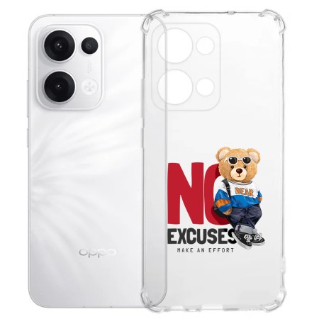 Husa Antisoc pentru Oppo Reno13, AirBag PRO, Clear, No Excuses