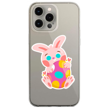 Husa personalizata Apple iPhone 14 Pro Max, Bunny Egg