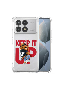 Husa Antisoc pentru Xiaomi Poco F6 Pro, AirBag PRO, Transparent, Keep it Up
