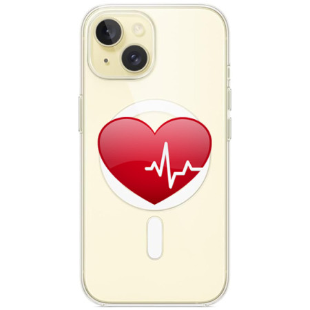 Husa personalizata Apple iPhone 14, MagSafe, The Heart Beats