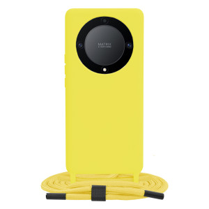 Husa compatibila cu Honor Magic 5 Lite, Cu Snur Crossbody, HTPMAG Camera Protect, Galben