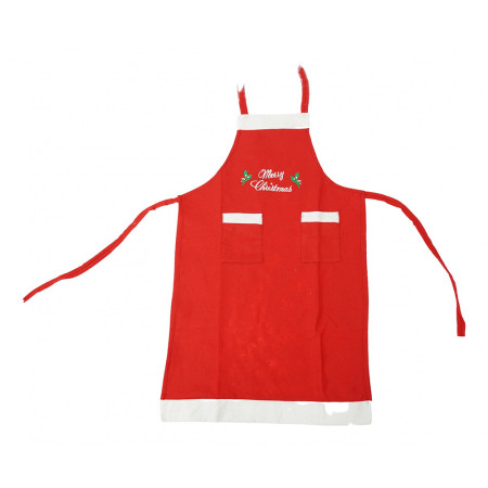 Sort Bucatarie Craciun,cu inscriptie Marry Christmas, Adult, Poliester, Rosu