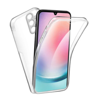 Husa 360 Samsung Galaxy A24, Full Body, Fata Spate, Transparent  