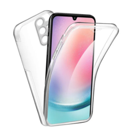 Husa 360 Samsung Galaxy A24, Full Body, Fata Spate, Transparent  