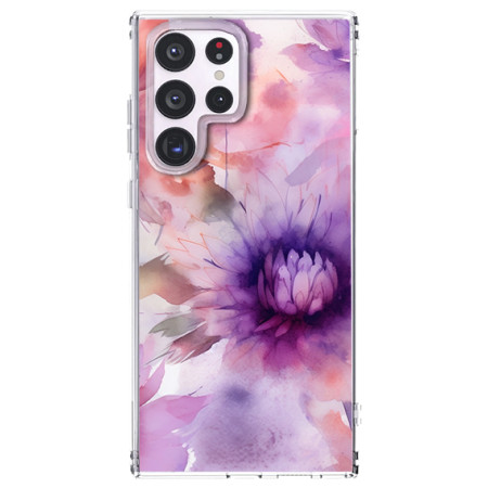 Husa personalizata compatibila Samsung Galaxy S24 Ultra, MagSafe Atasare Magnetica, Antisoc, Model Floral 22