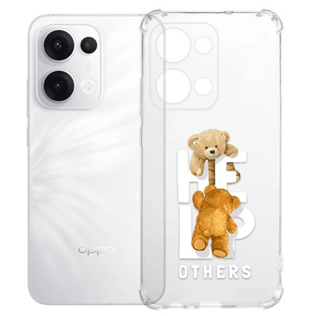 Husa Antisoc pentru Oppo Reno13, AirBag PRO, Clear, Help Others