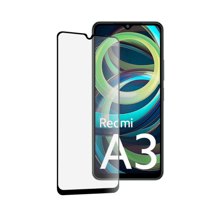 Folie sticla telefon compatibila Xiaomi Redmi A3, Full Glue, 111D, Black