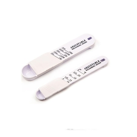 Set 2 Linguri de Măsurat Ajustabile, Material ABS, Design Ergonomic, 16x3.5x1.6 cm, Alb