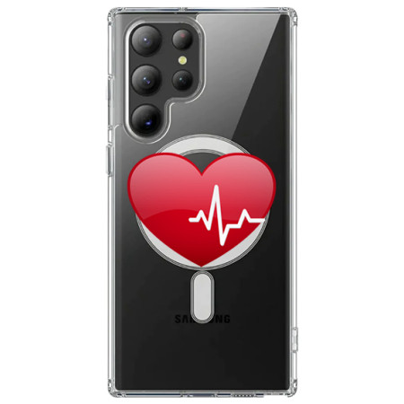 Husa personalizata Samsung Galaxy S24 Ultra, MagSafe Atasare Magnetica, The Heart Beats