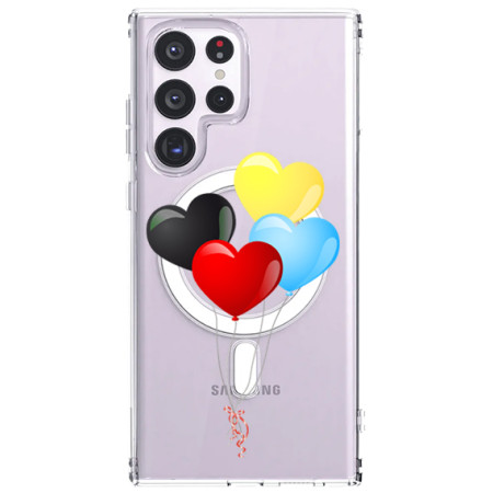 Husa personalizata Samsung Galaxy S23 Ultra, MagSafe Atasare Magnetica, Balloons Of Love