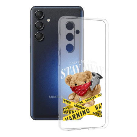 Husa Transparenta TPU pentru Samsung Galaxy M55, Leave Me Alone, Ultra-Slim, Protectie Completa