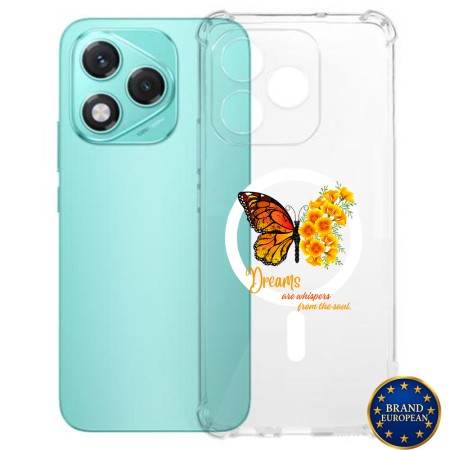 Husa Antisoc pentru Honor 400 Lite - AirBag Magsafe, Colțuri Ranforsate- Butterfly Galben 
