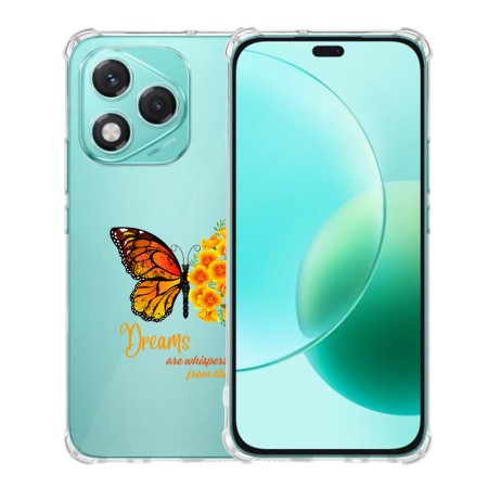 Husa Antisoc pentru Honor 400 Lite - AirBag TPU, Colțuri Ranforsate- Butterfly Galben 