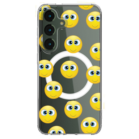 Husa personalizata pentru Samsung Galaxy S24, MagSafe Atasare Magnetica, Grinning face with big eyes