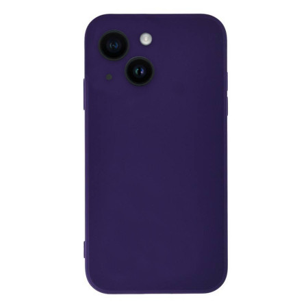 Husa Silicon compatibila Apple iPhone 15 Plus, Soft Matt, Protectie Camera Foto, Mov