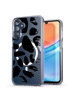 Husa pentru Samsung Galaxy A15 4G, Atasare Magnetica, MagSafe, Pattern Skin 08, Clear