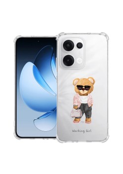 Husa Antisoc pentru Oppo Reno13, AirBag PRO, Clear, Working Girl