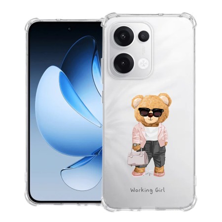 Husa Antisoc pentru Oppo Reno13, AirBag PRO, Clear, Working Girl