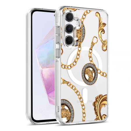 Husa pentru Samsung Galaxy A55 5G, Atasare Magnetica, MagSafe, Slinny, Clear