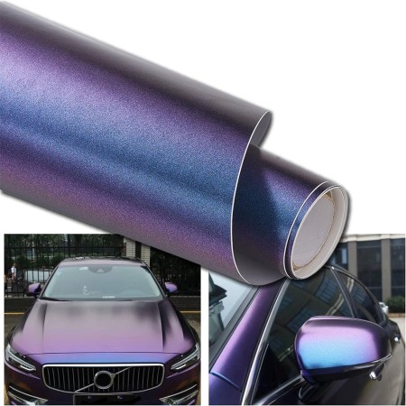 Folie Auto Cameleon Albastru/Violet pentru Colantare Integrala, Lucios, 3m x 1.52m, Termoplastica, Bubble Free