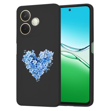 Husa pentru Oppo A5 Pro 4G / A5 Pro 5G, Microfibra in interior, Catifea Matt, HF 6, Negru, Heart