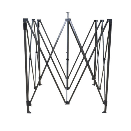 Cadru metalic 2x3 m Pliabil pentru cort tip pavilion, Instalare Usoara, Negru