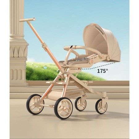 Cărucior Sport Urban360 3in1, Reversibil, Pliabil, Tavă de Masă, Poziție de Somn, Roti Pivotante 360°, Copertină UV, Alb, 6-36 Luni