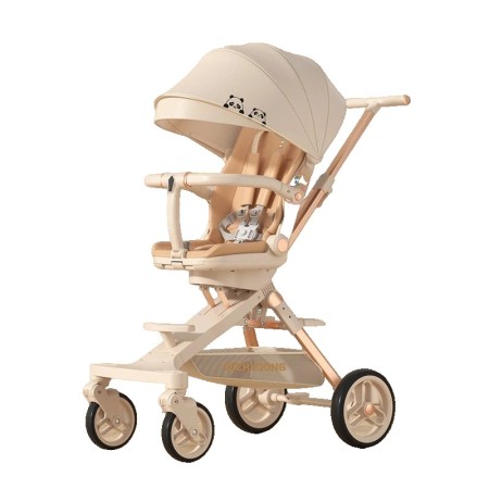 Cărucior UrbanComfort 3 în 1, Reversibil, Poziție Somn, Tavă Masă, Roti 360°, Copertină UV, Pliabil, Bej, 6-36 Luni