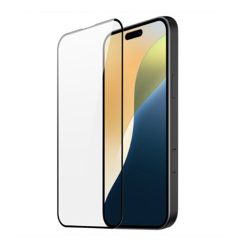 Folie de sticla pentru Apple Iphone 16 Plus, Case Friendly, 9H, Negru