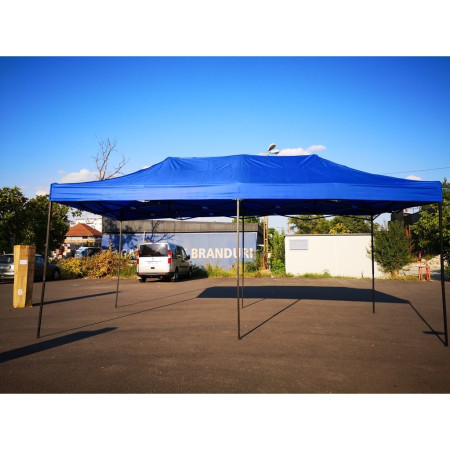 Cort pliabil cu cadru metalic pentru curte si gradina, destinat Evenimente, Instalare Usoara, 3x6 m, Albastru