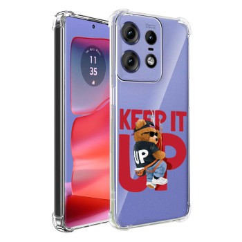 Husa Antisoc pentru Motorola Edge 50 Pro - Protectie TPU AirBag Transparenta Keep It Up