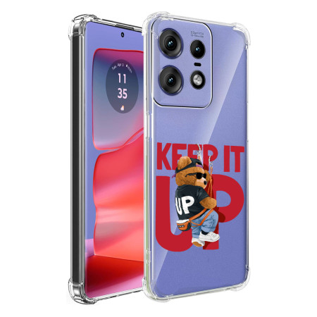 Husa Antisoc pentru Motorola Edge 50 Pro - Protectie TPU AirBag Transparenta Keep It Up