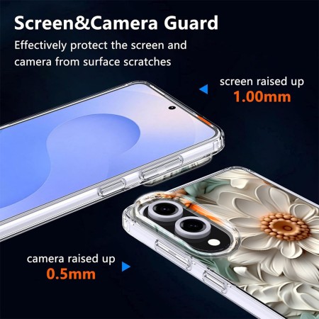 Husa pentru Samsung Galaxy S25 Edge, Atasare Magnetica, MagSafe, 3D Flower Medley 4
