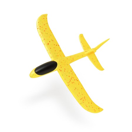 Avion Planor Polistiren 47 cm Galben – Jucarie Outdoor Usoara si Rezistenta