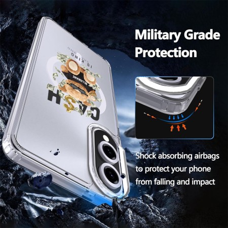Husa pentru Samsung Galaxy S25 Edge, magnetica compatibila MagSafe, Cash Is King, protectie completa anti soc