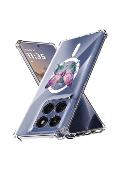 Husa Antisoc pentru Motorola Edge 60 / Edge 60 Fusion - AirBag Magsafe, 4 Colțuri Ranforsate, C24 - Butterflies