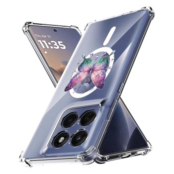 Husa Antisoc pentru Motorola Edge 60 / Edge 60 Fusion - AirBag Magsafe, 4 Colțuri Ranforsate, C24 - Butterflies