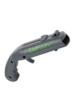 Deschizator Sticle Tip Pistol cu Tragaci, Lansator Capac, Plastic ABS, 13x6x3.7 cm, Gri